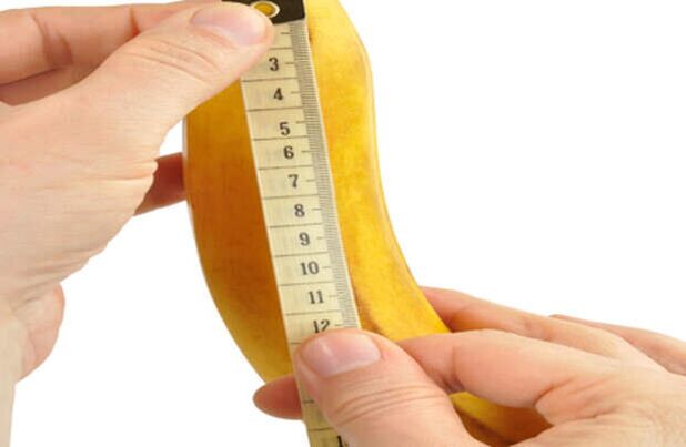 measure the penis before enlarging using the banana example