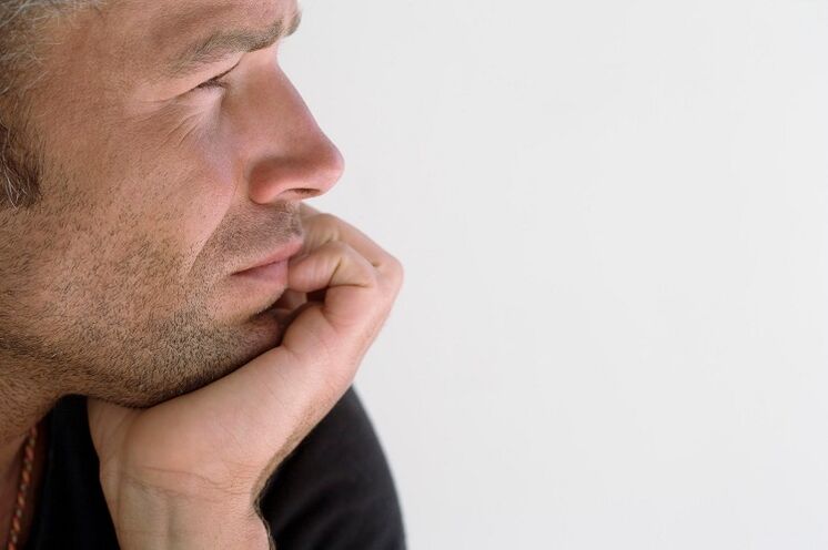 A man is thinking about penis enlargement